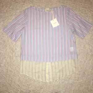 Alysi Striped Blouse - NWT - H